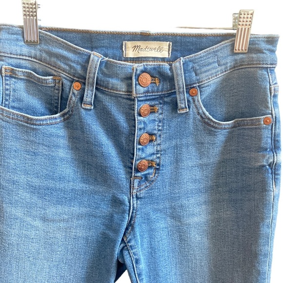 MADEWELL 9" Mid-Rise Skinny Crop Jeans with Button-Front, size 26 - Picture 4 of 12